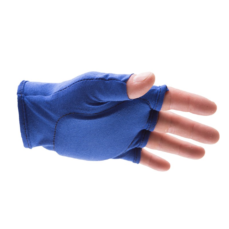 Blue sale fingerless gloves